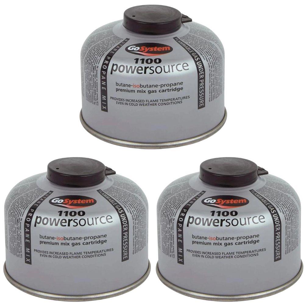 GoSystem Powersource 100 (3 Pack) - Butane Propane Threaded Mix 100g Gas Cartridge