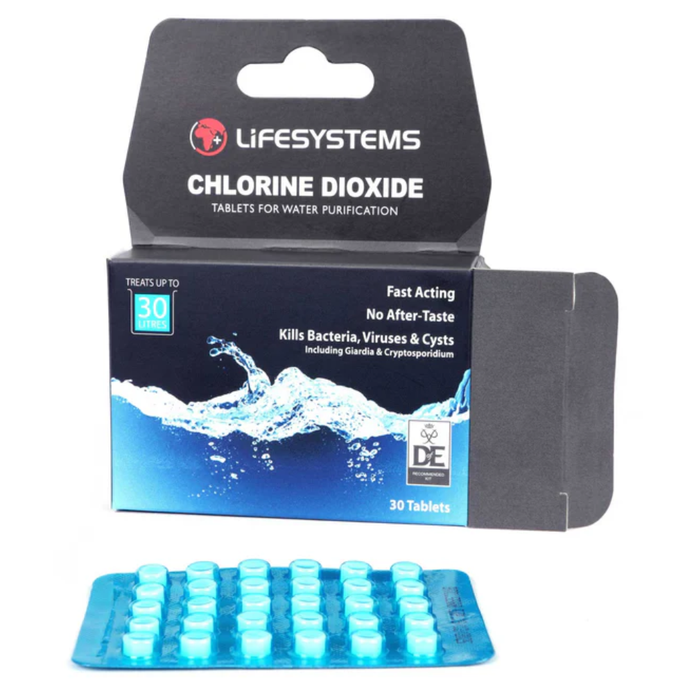 Lifesystems Chlorine Dioxide Tablets tab;ets display