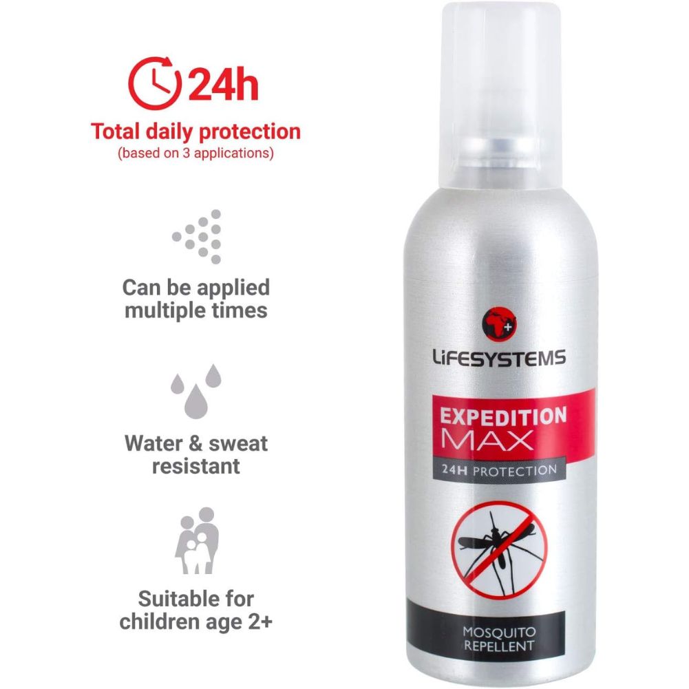 Lifesystems Expedition MAX DEET Mosquito Repellent (50ml) info