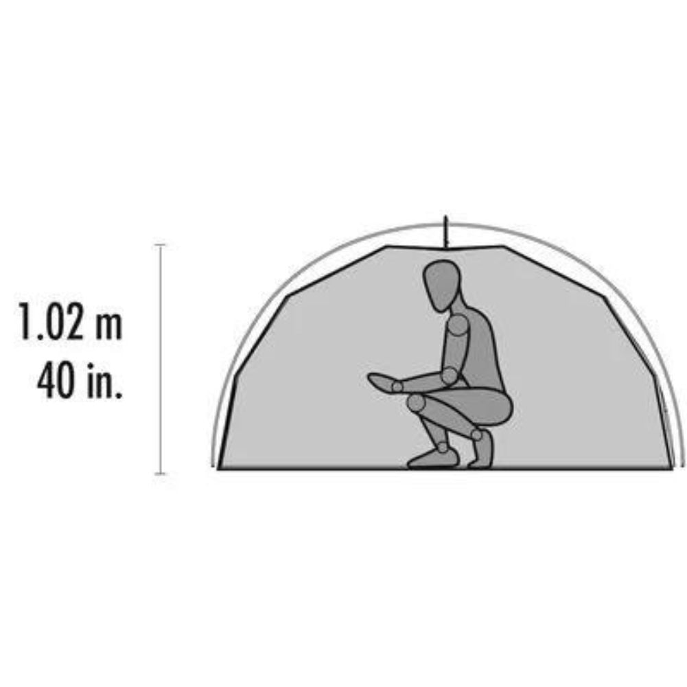 MSR Elixir 2 Tent - 2 Man Trekking/Backpacking Tent - Measurements