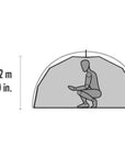 MSR Elixir 2 Tent - 2 Man Trekking/Backpacking Tent - Measurements