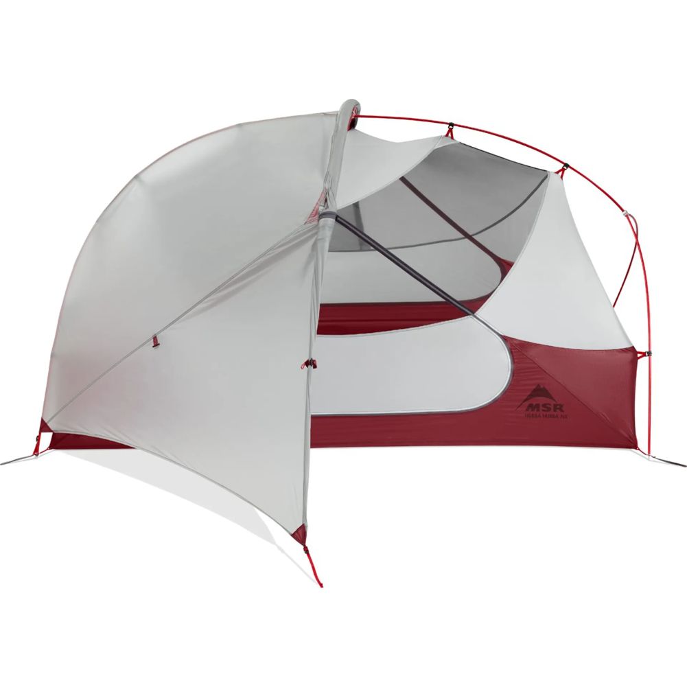 MSR Hubba Hubba NX 2 Person Tent (White) half tarp