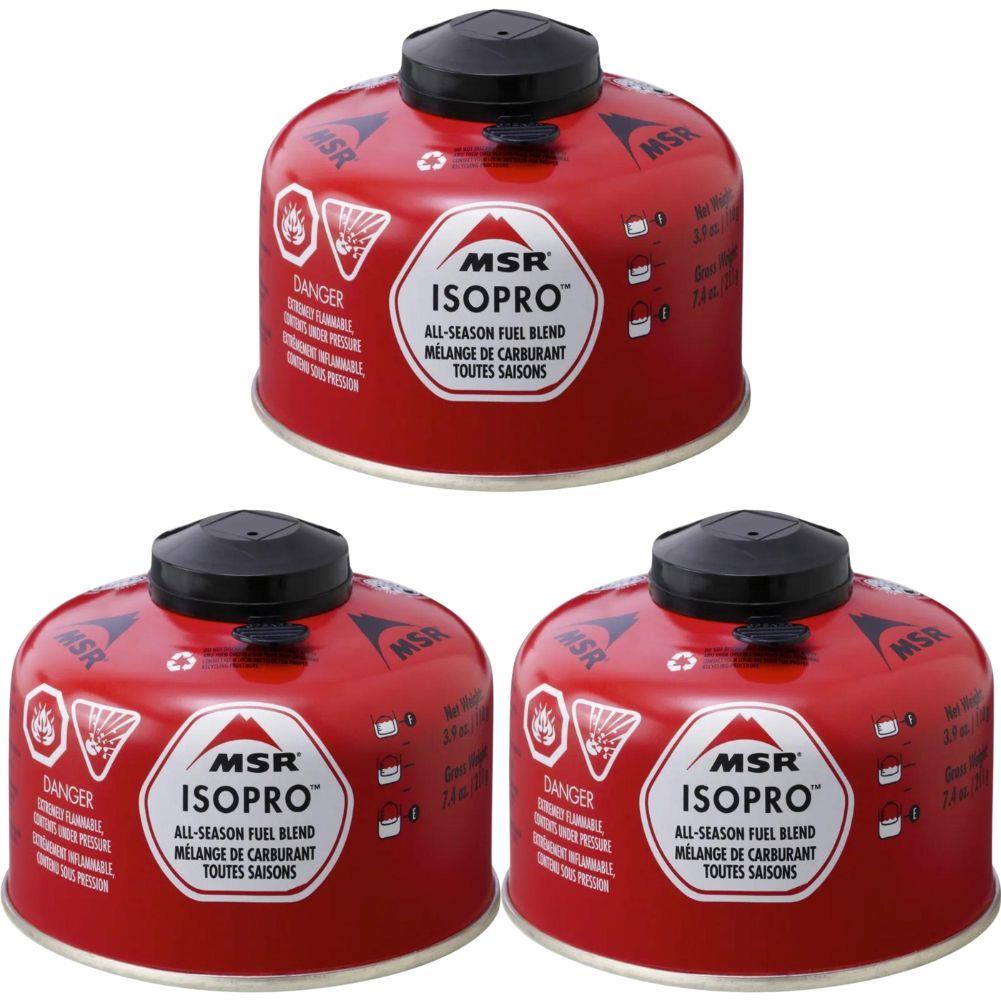 MSR IsoPro Fuel Gas Cartridge 100g (3 Pack)