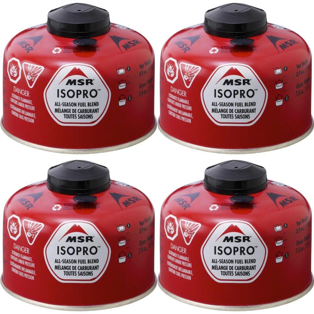 MSR IsoPro Fuel Gas Cartridge 100g (4 Pack)