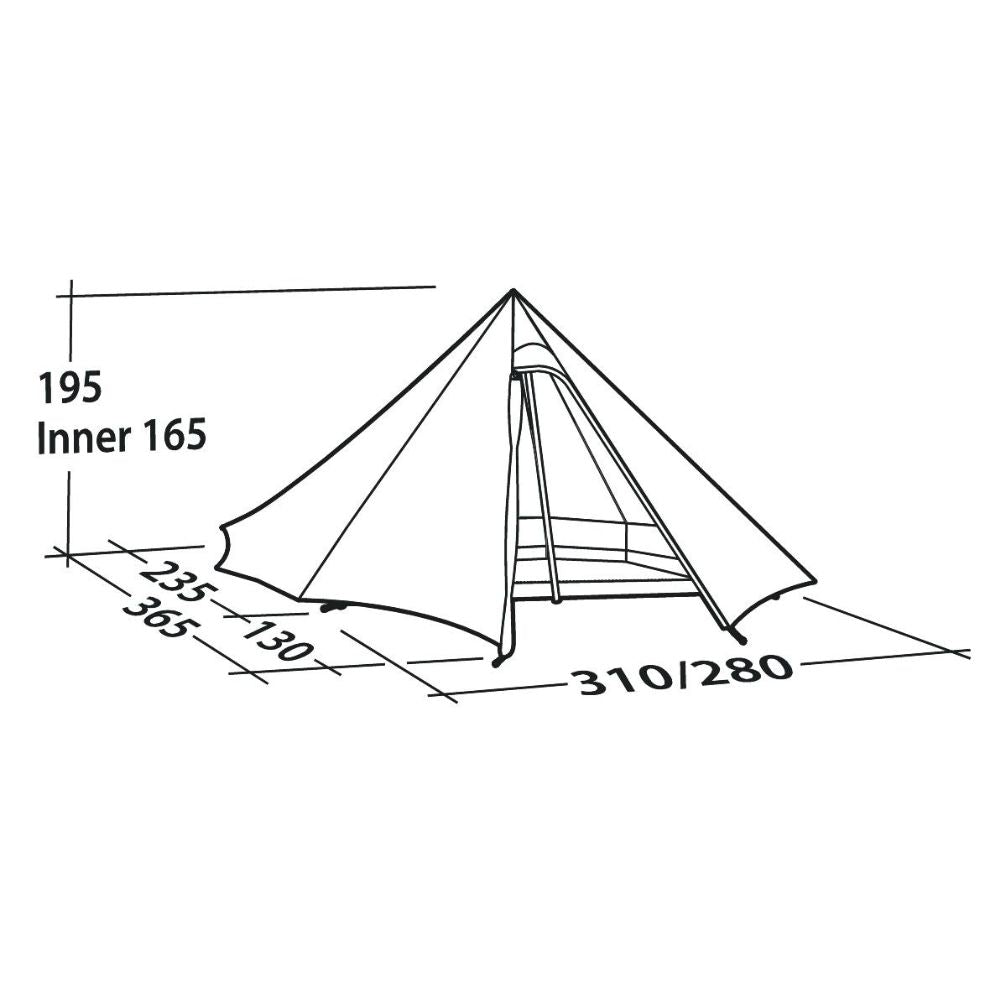 Robens Green Cone PRS Tipi Tent (2024) diagram