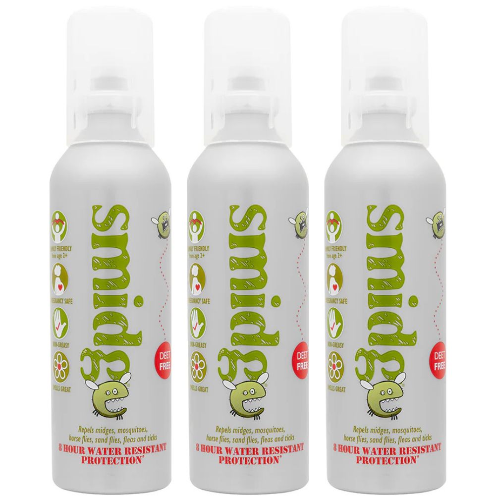 Smidge Midge and Insect Repellent Spray 75ml (3 Pack)