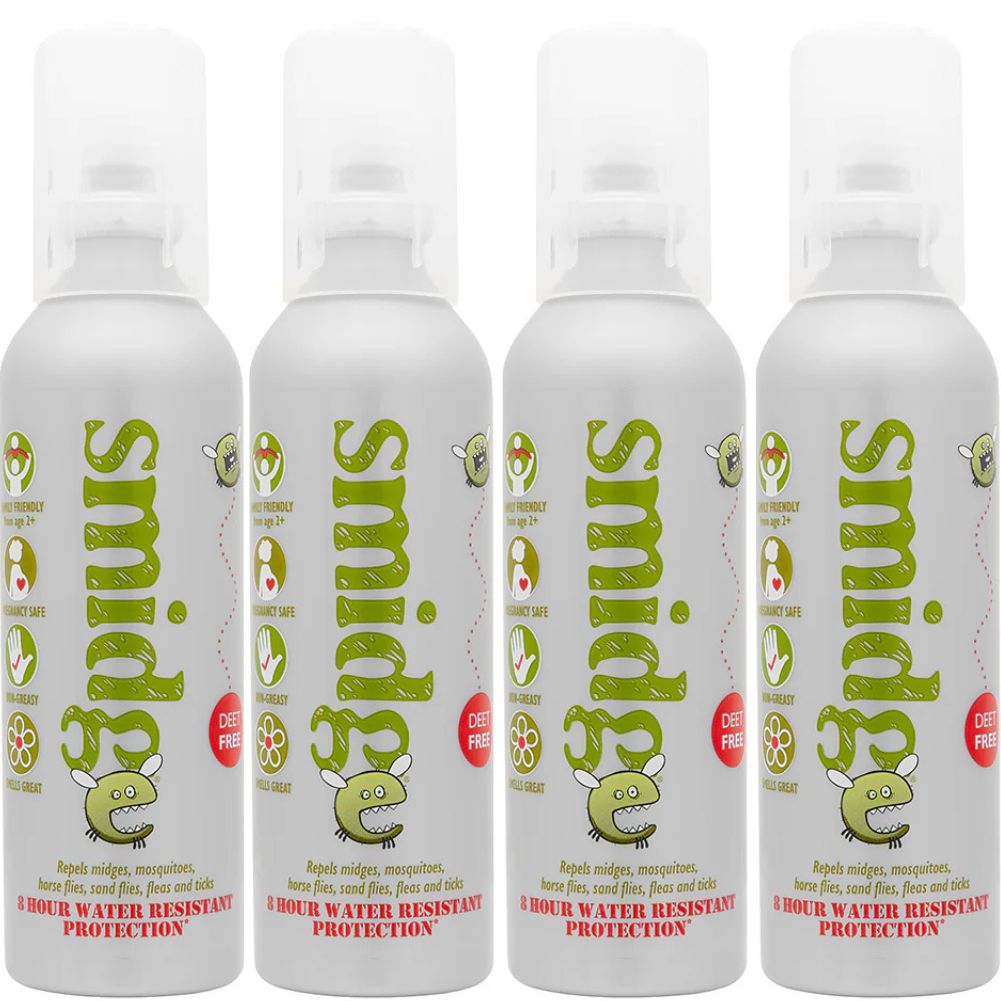 Smidge Midge and Insect Repellent Spray 75ml (4 Pack)