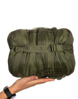 Snugpak Sleeper Lite (Basecamp) Sleeping Bag - Olive Green packed up