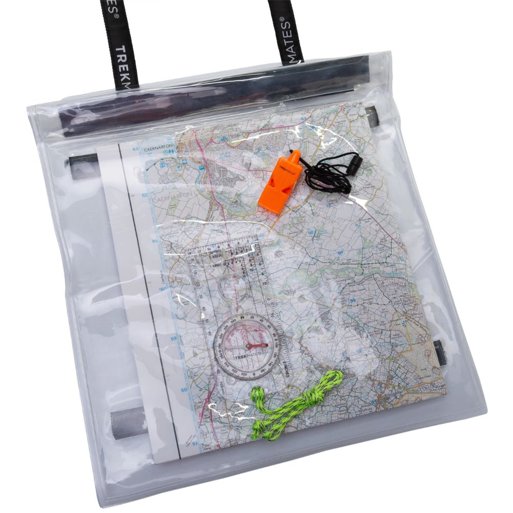 Trekmates Dry Map Case, Whistle and Compass Set
