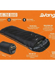 Vango Atlas 250 Quad Sleeping Bag (Black)