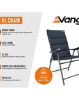Vango Cayo XL Camping Chair (Granite Grey)