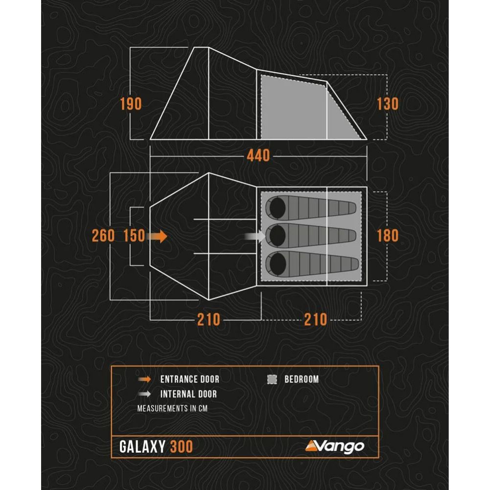 Vango Galaxy 300 Eco Tent - 3 Man Tent