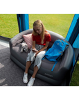 Vango Inflatable Sofa (Nocturne Grey) child on sofa