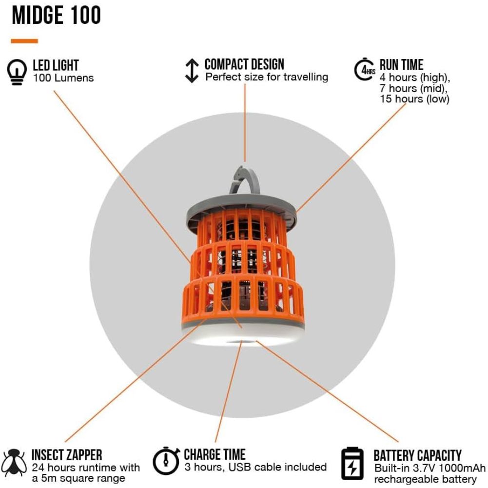 Vango Midge 100 Camping Lantern info