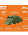 Vango Omega 250 Eco Tent - 2 Man Tunnel Tent