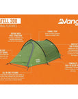 Vango Scafell 300 Tent - 3 Man Trekking Tent