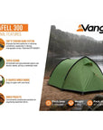 Vango Scafell 300 Tent - 3 Man Trekking Tent