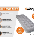 Vango Single Flocked Airbed (Nocturne Grey) info