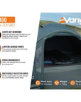 Vango Tay 400 Tent - 4 Man Tent (Deep Blue)