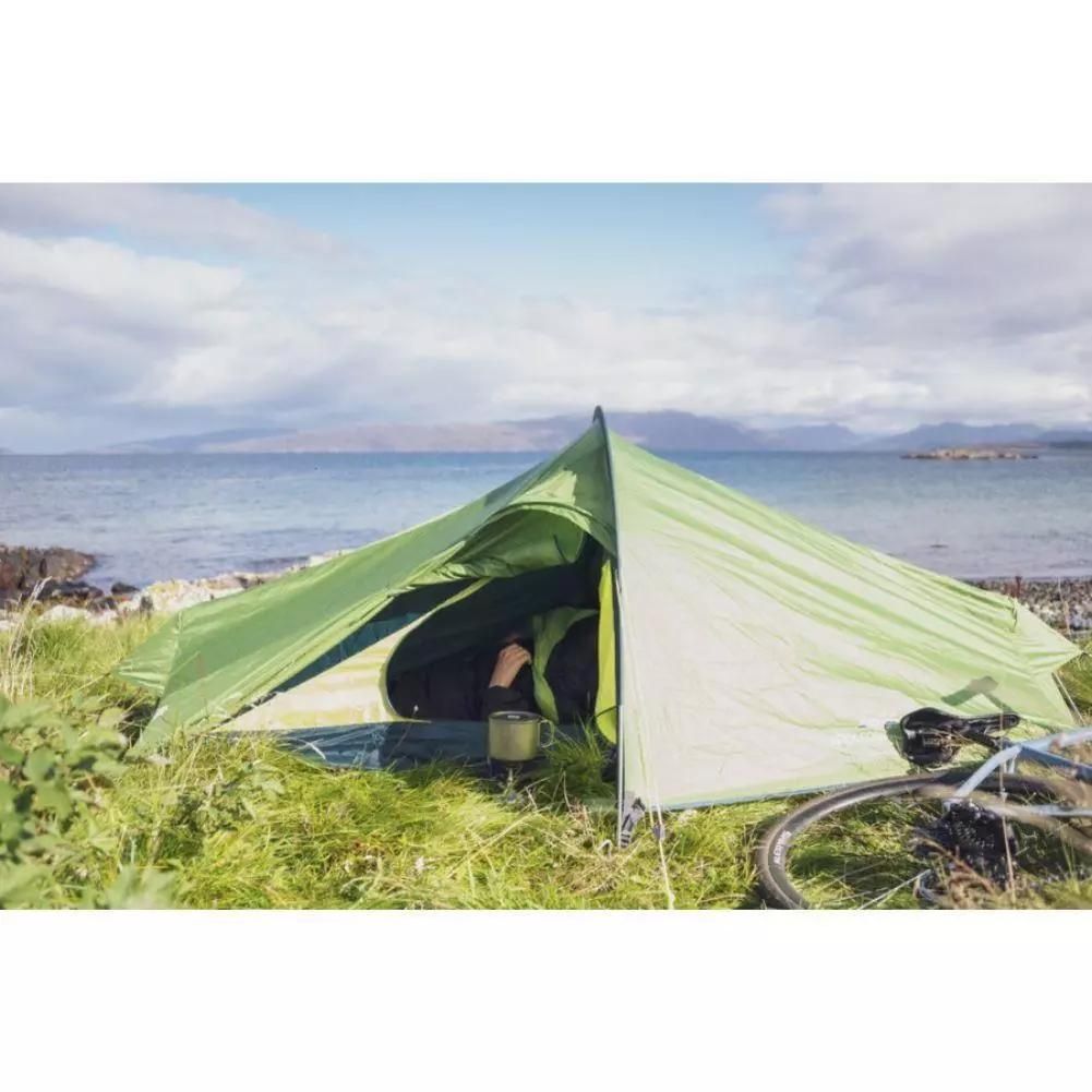 Vango Apex Compact 200 Tent - 2 Man Lightweight Tent (Pamir Green) - Pitched View