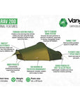 Vango Starav 200 Tent - 2 Man Trekking Tent - External Features