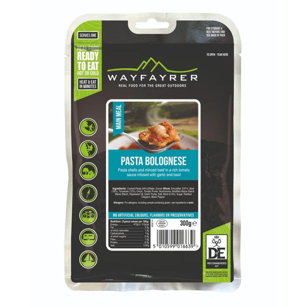 Wayfayrer Pasta Bolognese - Outdoor Camping Ready to Eat Meal Pouch