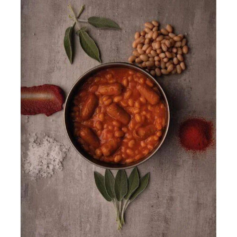 Wayfayrer Beans & Sausage - Outdoor Camping Ready to Eat Meal Pouch pot