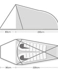 Wild Country Trident 2 Tent - 2 Man Semi-Geodesic Tent measurements