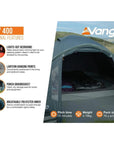 Vango Tay 400 Tent - 4 Man Tent (Deep Blue) - More Features