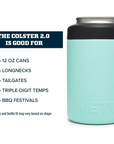 YETI Rambler 12oz Colster Can Insulator (Seafoam)