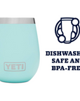 Yeti Rambler 10 OZ Wine Tumbler (Seafoam) dishwash