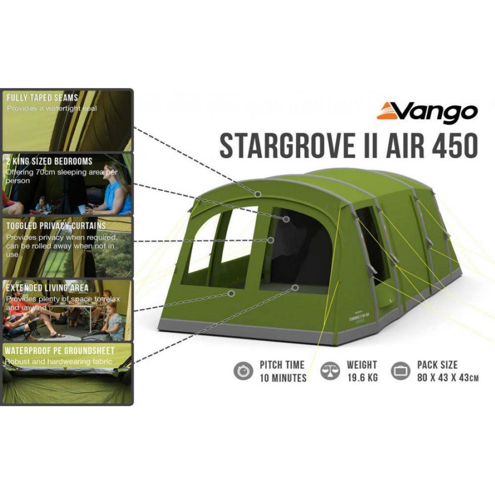 Vango Stargrove 11 Air 450 Tent - Inflatable 4 Person Airbeam Tent