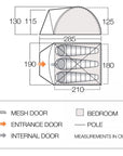 Vango Tay 300 Tent - 3 Man Dome Tent