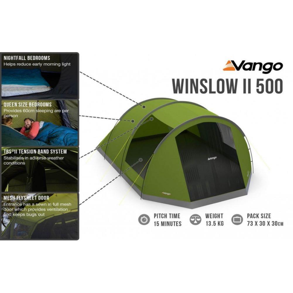 Vango Winslow 11 500 Tent - 5 Man Family Weekend Tent (2022)