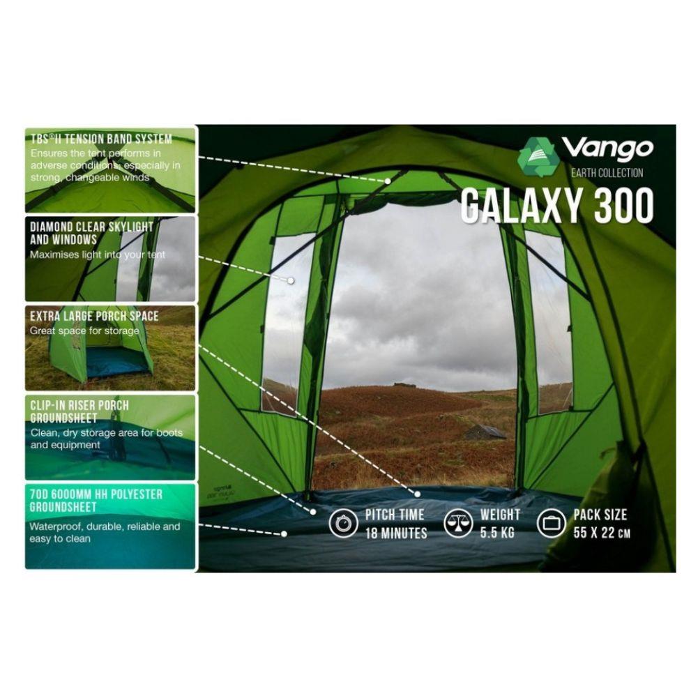 Vango Galaxy 300 Eco Tent - 3 Man Tent - Internal Features