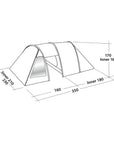 Easy Camp Galaxy 300 Tent - 3 Man Tunnel Tent 2023 (Rustic Green)