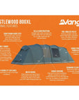 Vango Castlewood 800xl Package Tent - 8 Man Poled Family Tent (2023) Stats