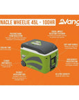 Vango Pinnacle Wheelie 45L-100Hr Cooler (Green)