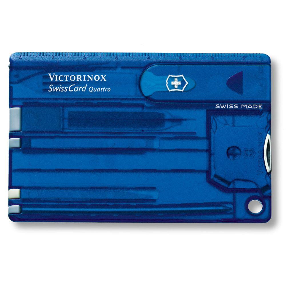 Victorinox Quattro Swiss Card Blue Transparent