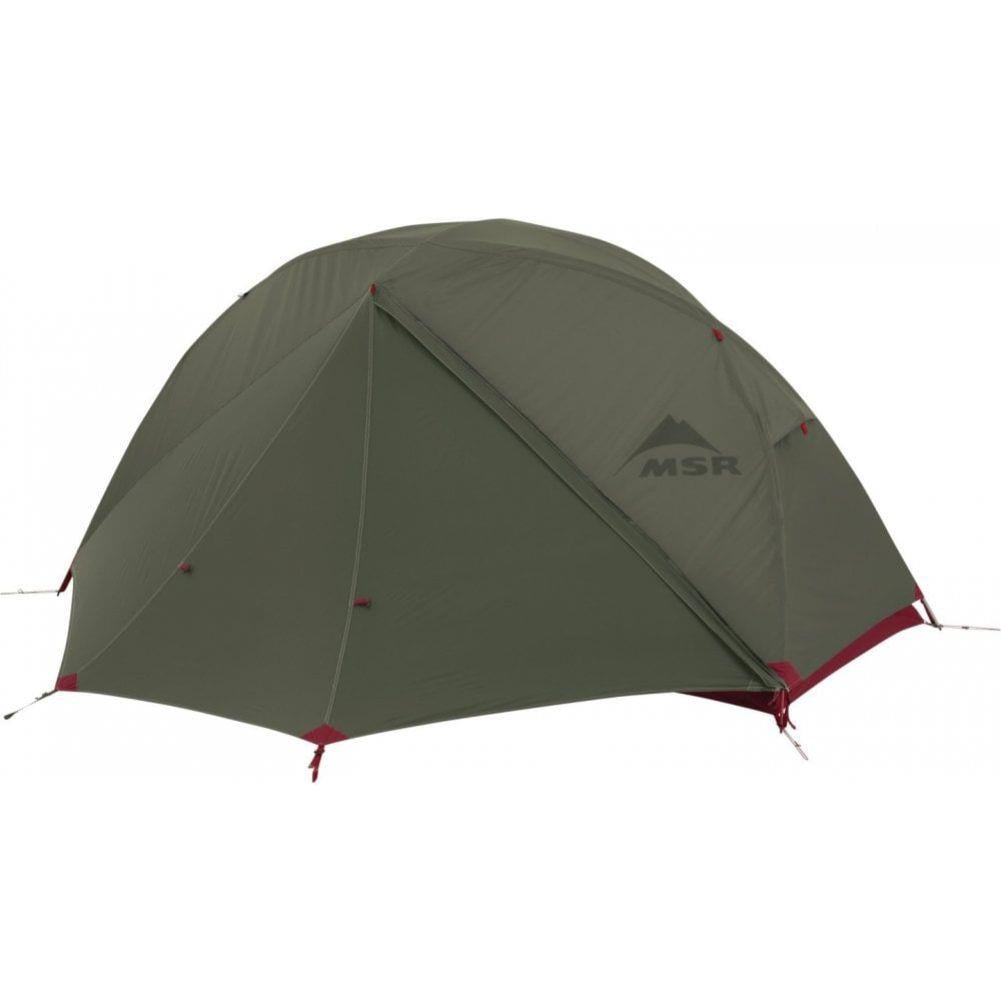 MSR Elixir 1 Tent - 1 Person Solo Backpacking Tent - (Green) Closed
