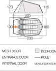 Vango Soul 300 Tent - 3 Person Tunnel Tent