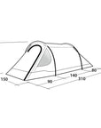 Outwell Tent Earth 2 - 2 Man Tent layout