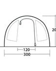 Outwell Tent Sky 4 - 4 Man Tunnel Tent zipper