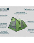 Vango Cosmos 300 - 3-Man Adventure Tent (Pamir Green) info