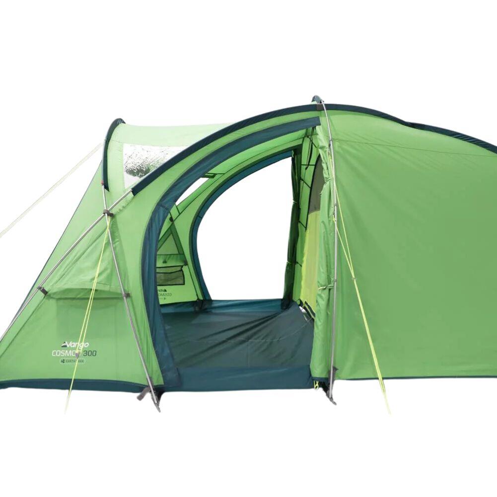 Vango Cosmos 300 - 3-Man Adventure Tent (Pamir Green) side doors open