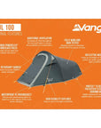 Vango Soul 100 - 1-Man Tunnel Tent (Deep Blue) more info