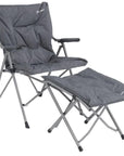 Outwell Folding Furniture Alder Lake (Black/Grey) with leg rest