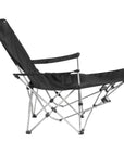 Outwell Folding Furniture Catamarca Lounger Chair (Black) leaning back