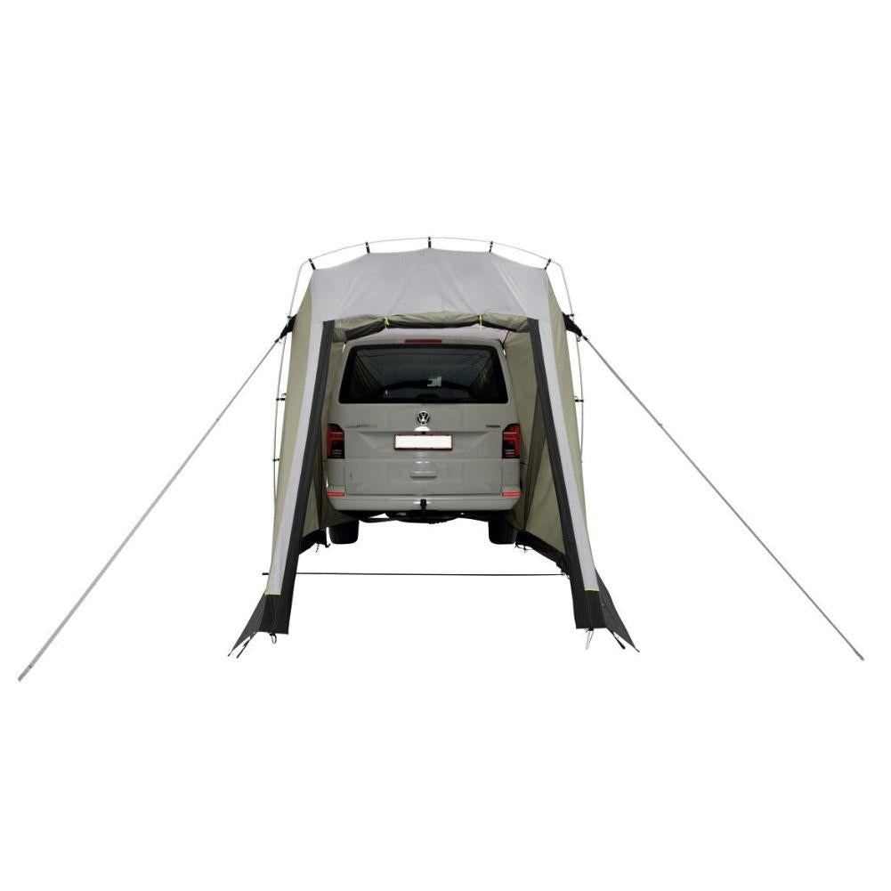 Outwell Sandcrest L Vehicle Awning backview with van door closed