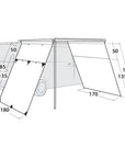 Outwell Fallcrest Side Panel Set Vehicle Awning